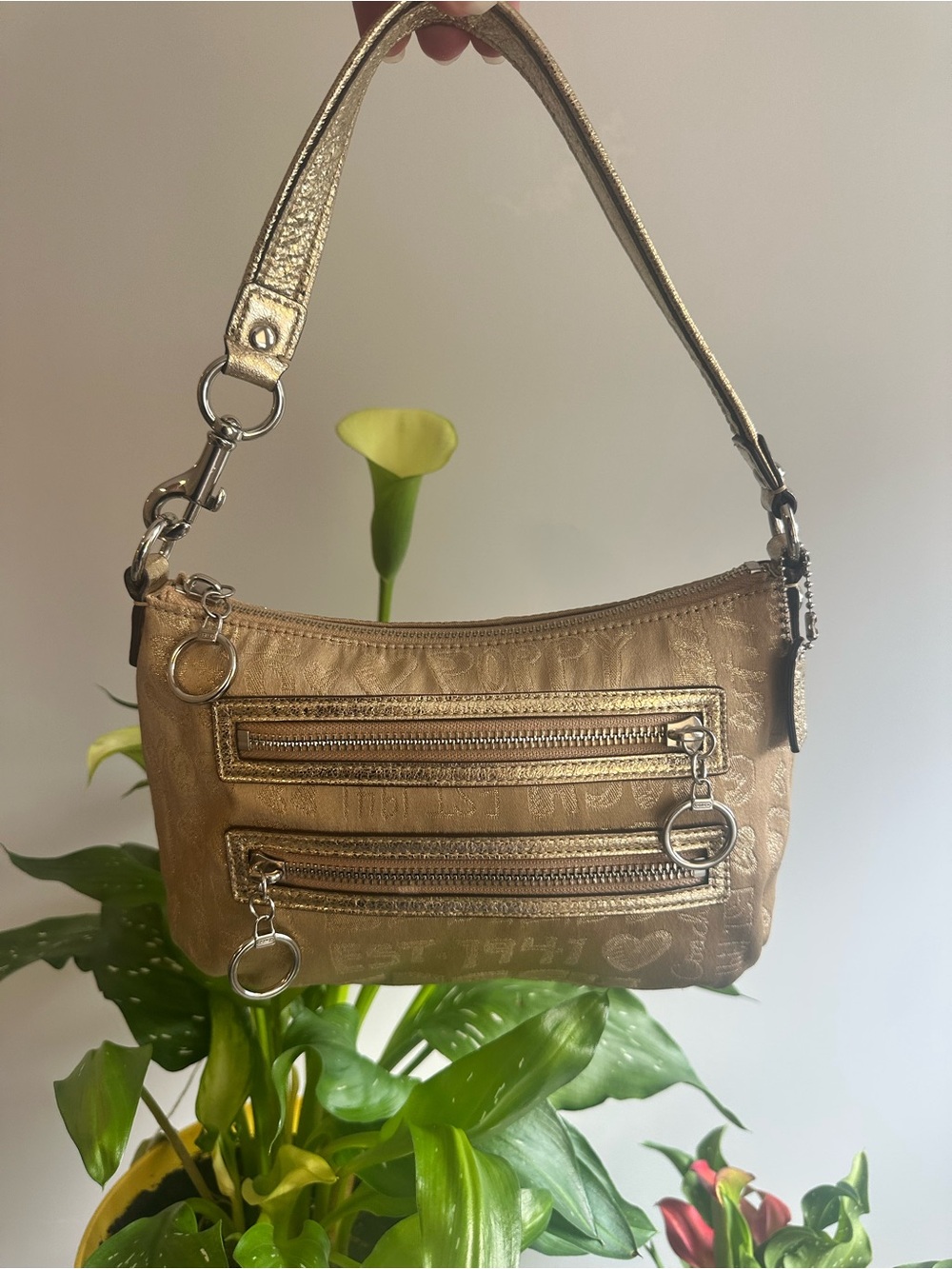 Gold Coach Poppy Shoulder Bag